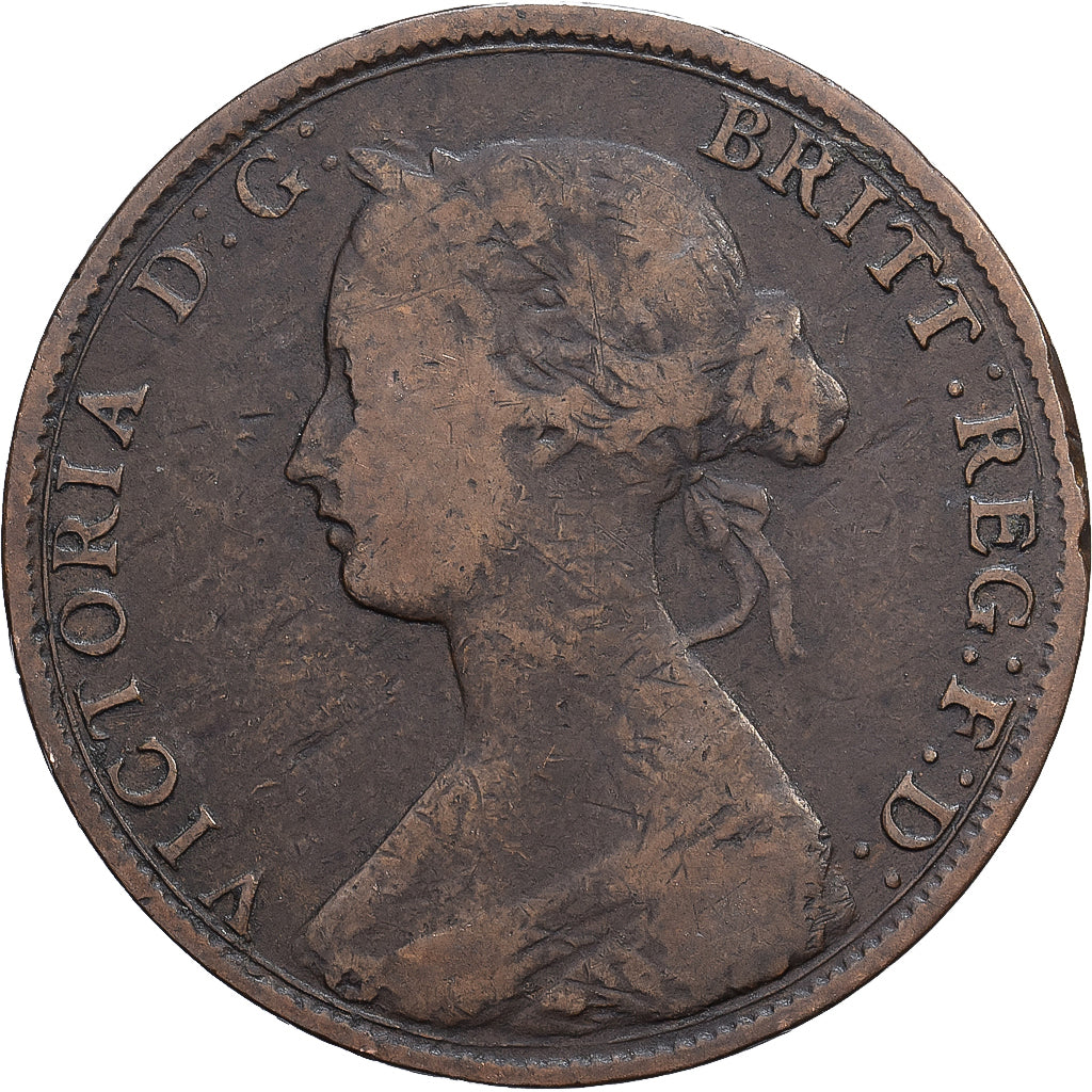 United Kingdom, Victoria, 1/2 Penny, 1863, London, Bronze, S