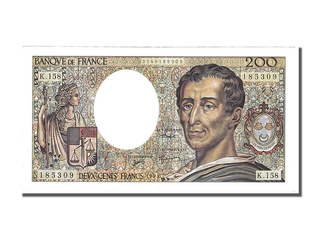 Billet, France, 200 Francs, 200 F 1981-1994 ''Montesquieu'', 1994, SUP