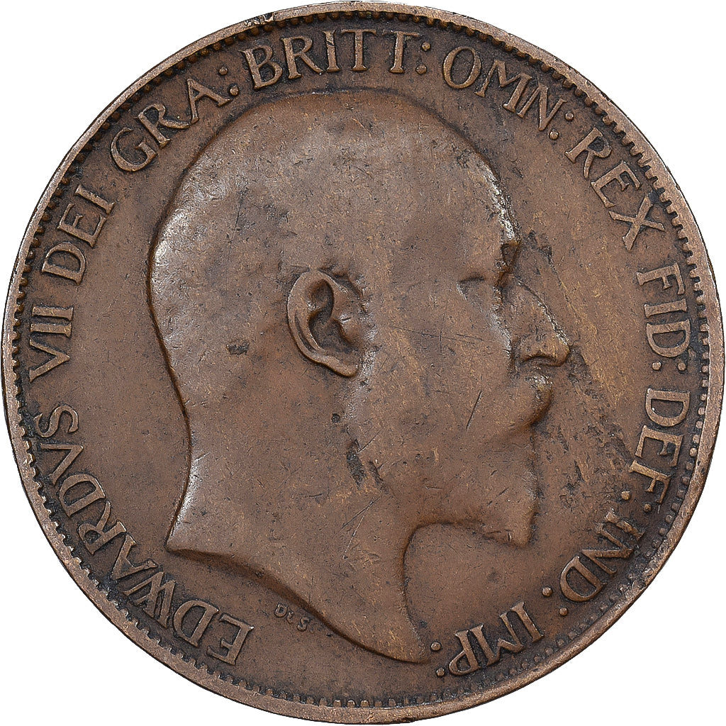 Great Britain, 1/2 Penny, 1908, Bronze, VF(30-35), KM:793