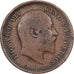 India, 1/4 Anna, 1904, Cuivre, VF(30-35), KM:15