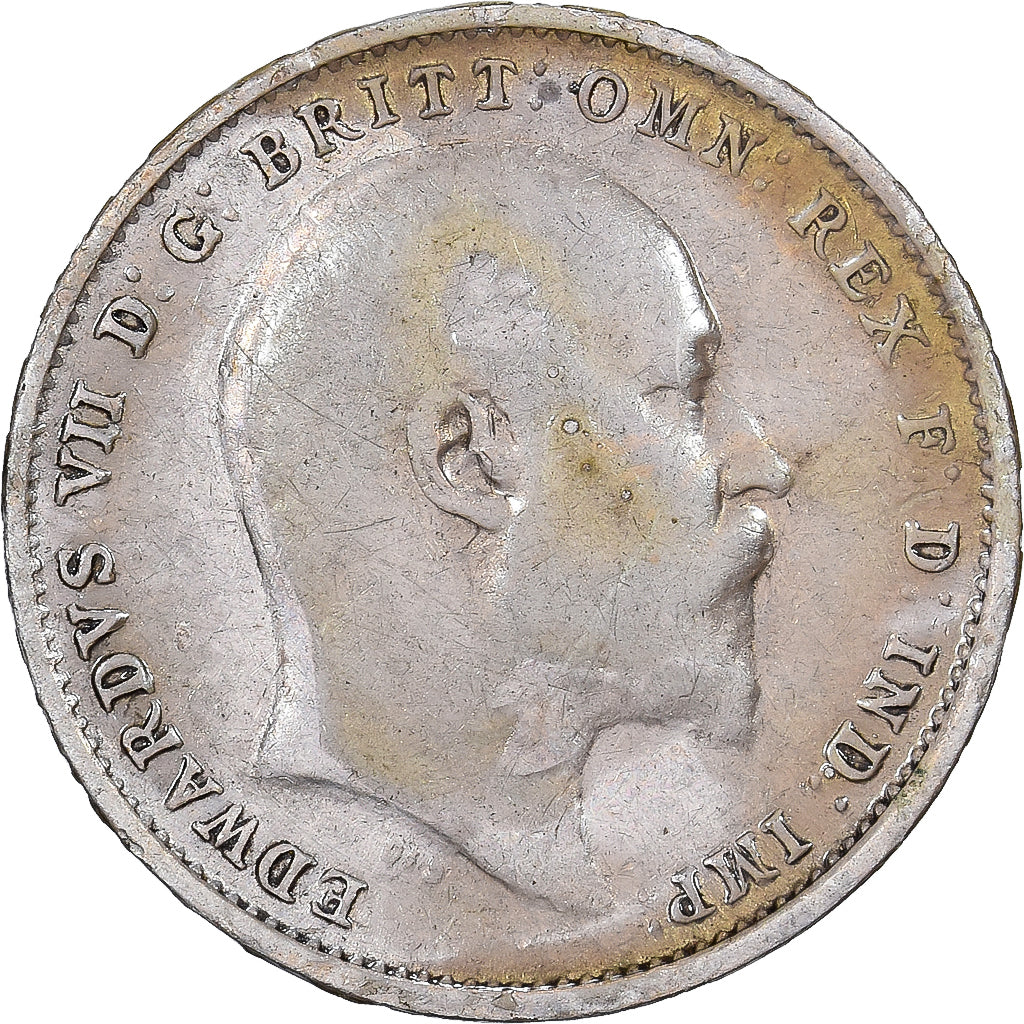 Great Britain, Edward VII, 3 Pence, 1910, Silver, EF(40-45), KM:799