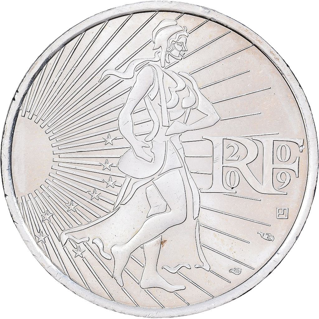 France, 10 Euro, Semeuse, 2009, Monnaie de Paris, Silver, MS(63), KM:1580