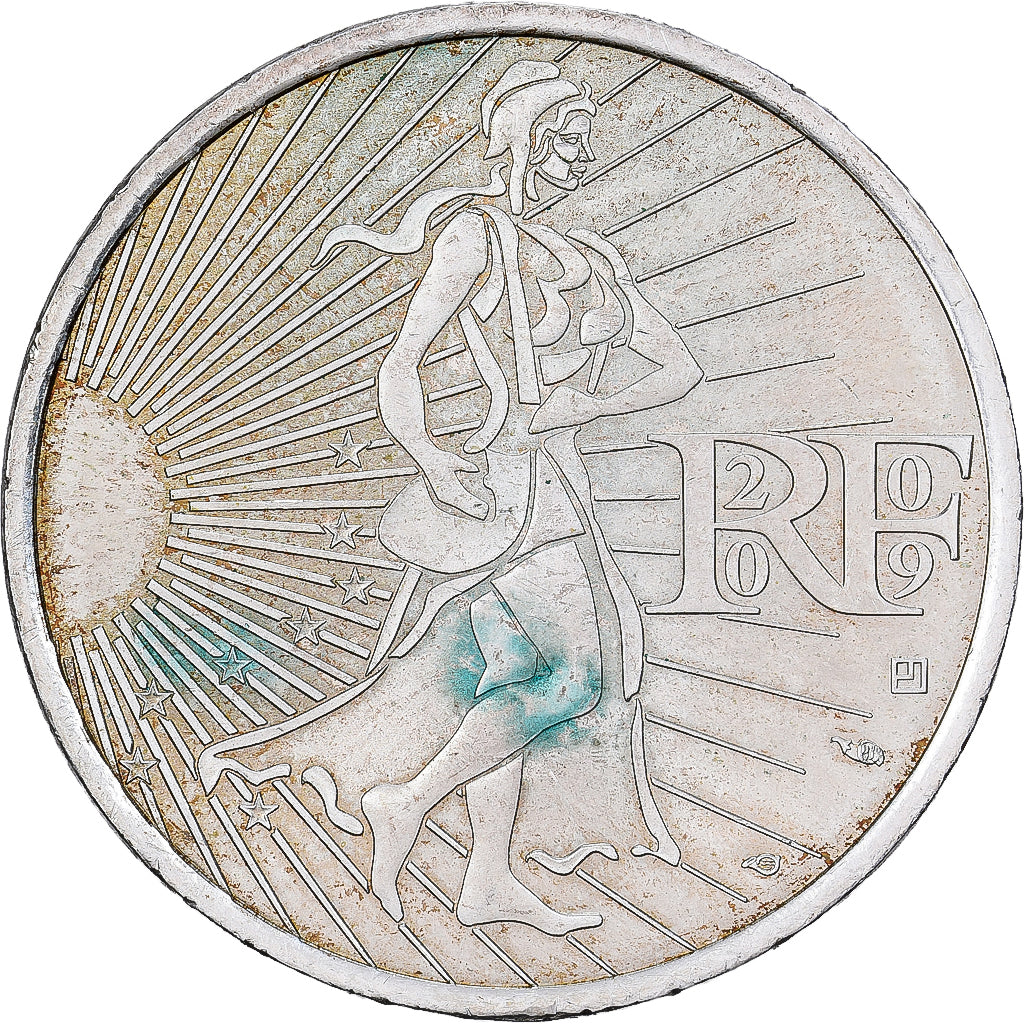 France, 10 Euro, Semeuse, 2009, Monnaie de Paris, Silver, AU(50-53), KM:1580