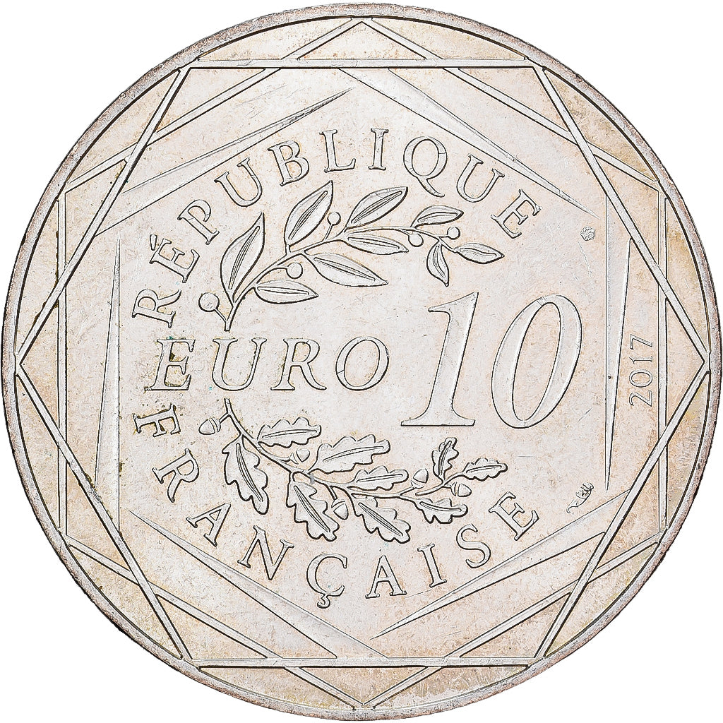 Francja, 10 Euro, 2017, Srebro, AU(55-58), Gadoury:EU892