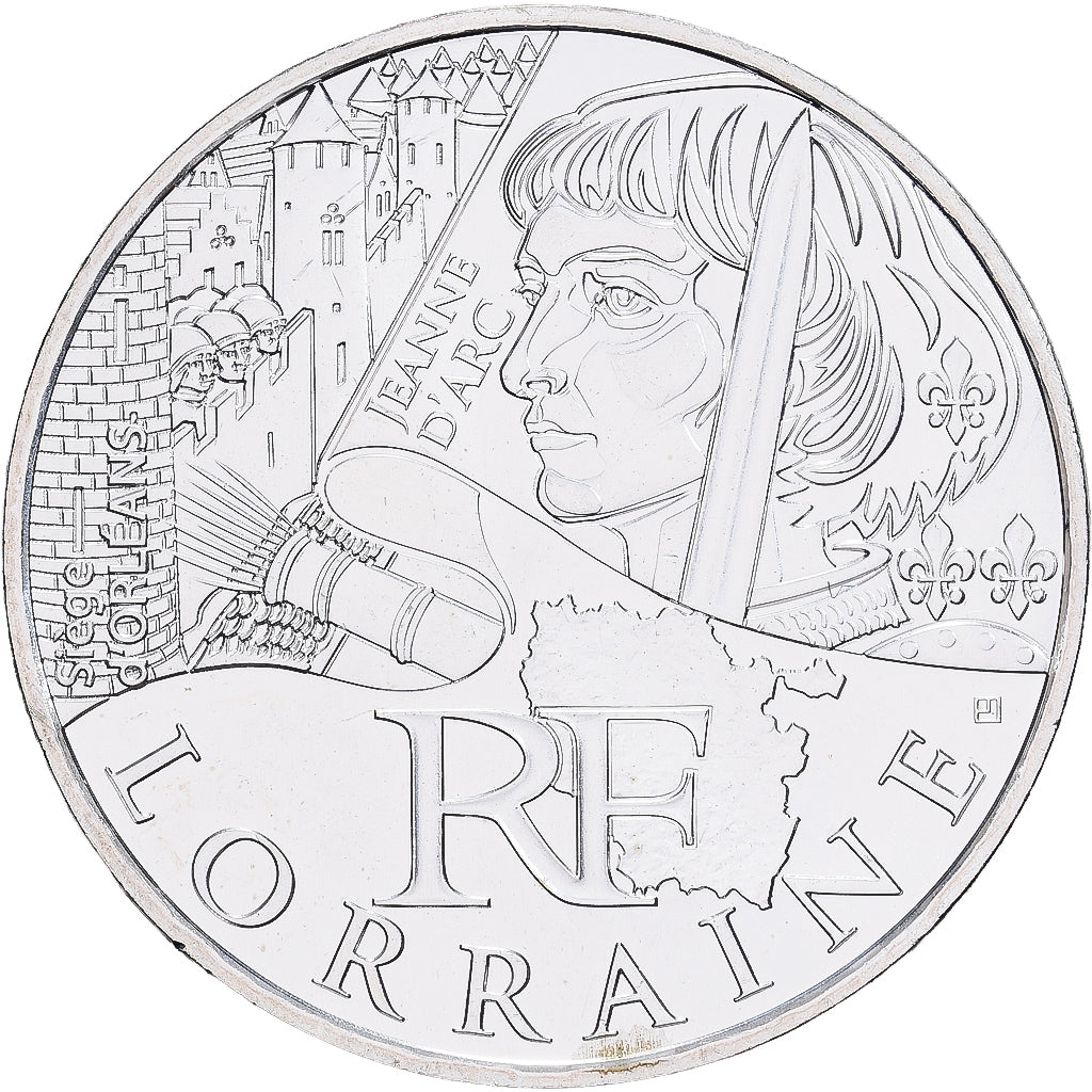 Francia, 10 Euro, Lorraine, 2012, Paris, Argento, FDC, Gadoury:EU514, KM:1888