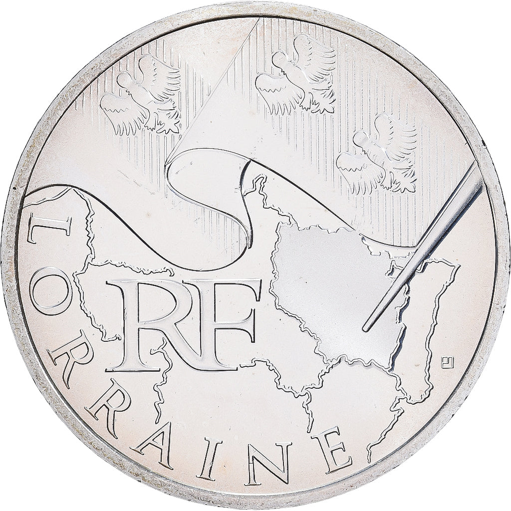 Francia, 10 Euro, Lorraine, 2010, SPL, Argento