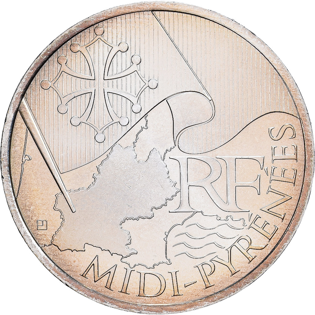 Moneta, Francia, 10 Euro, Midi-Pyrénées, 2010, SPL, Argento, KM:1663