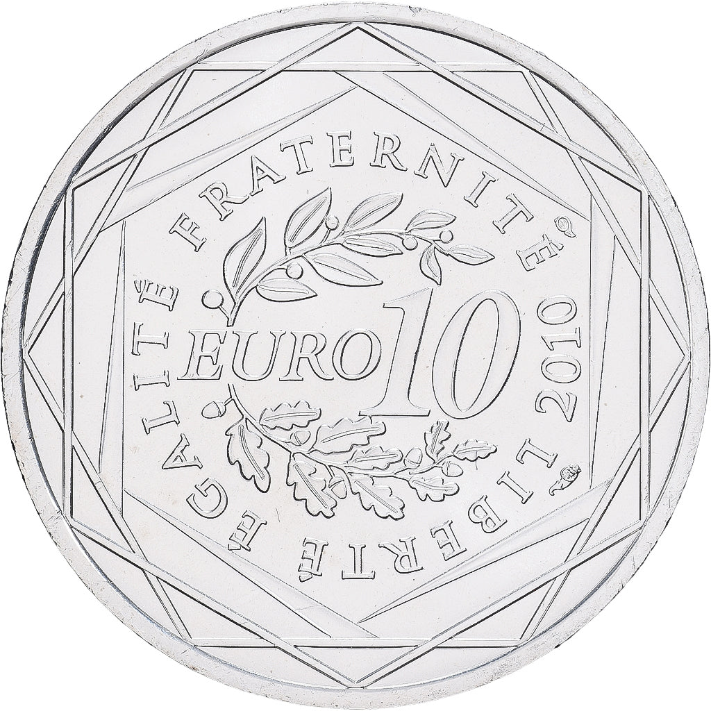 Francia, 10 Euro, Réunion, 2010, Paris, SPL, Argento, KM:1669