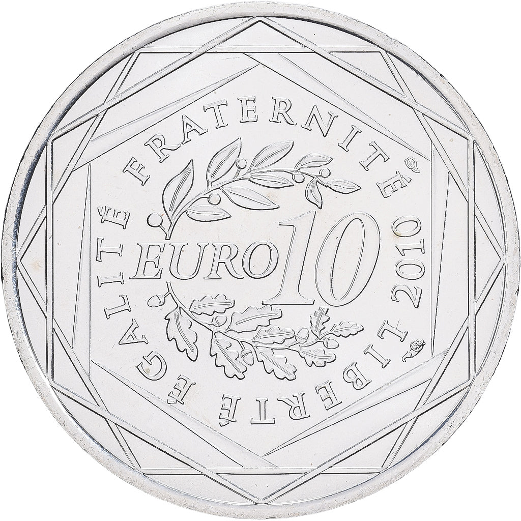 Francia, 10 Euro, 2010, Paris, Provence Alpes Côte d'Azur, SPL, Argento