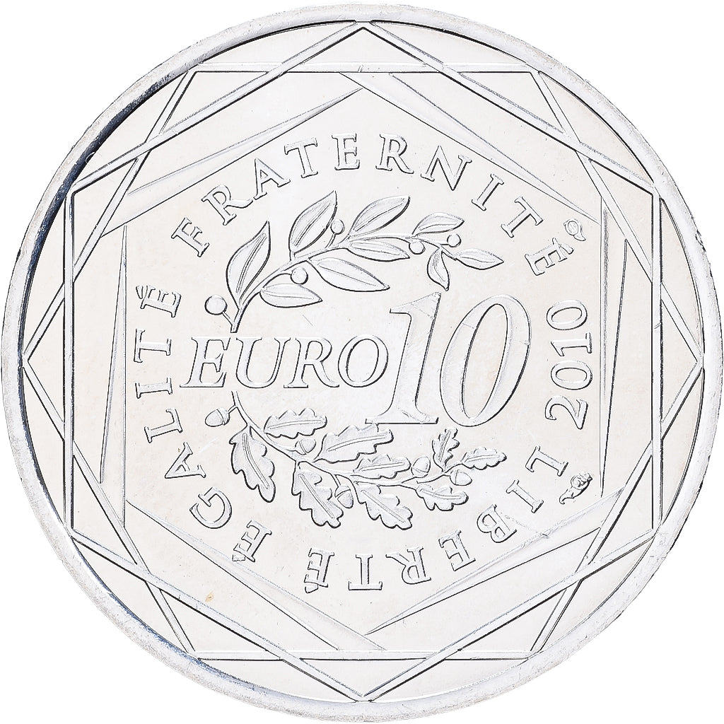Francia, 10 Euro, Bourgogne, 2010, Paris, Argento, SPL, Gadoury:EU399, KM:1649