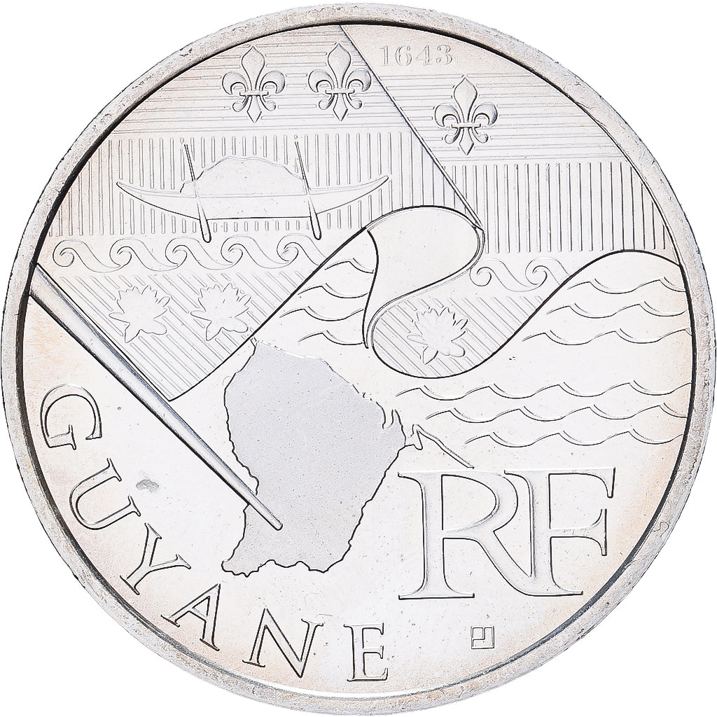 Frankreich, 10 Euro, Guyane, 2010, Paris, Silber, UNZ, KM:1654