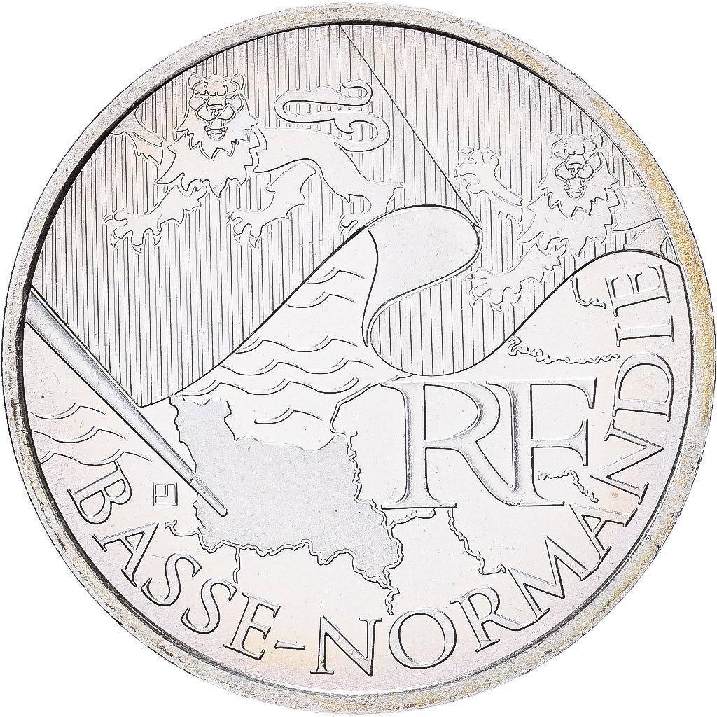 Francia, 10 Euro, Basse-Normandie, 2010, Paris, Argento, SPL, Gadoury:EU399