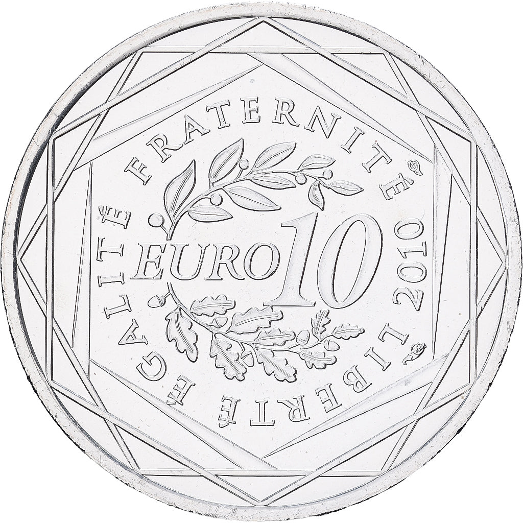 Francia, 10 Euro, Basse-Normandie, 2010, Paris, Argento, SPL, Gadoury:EU399
