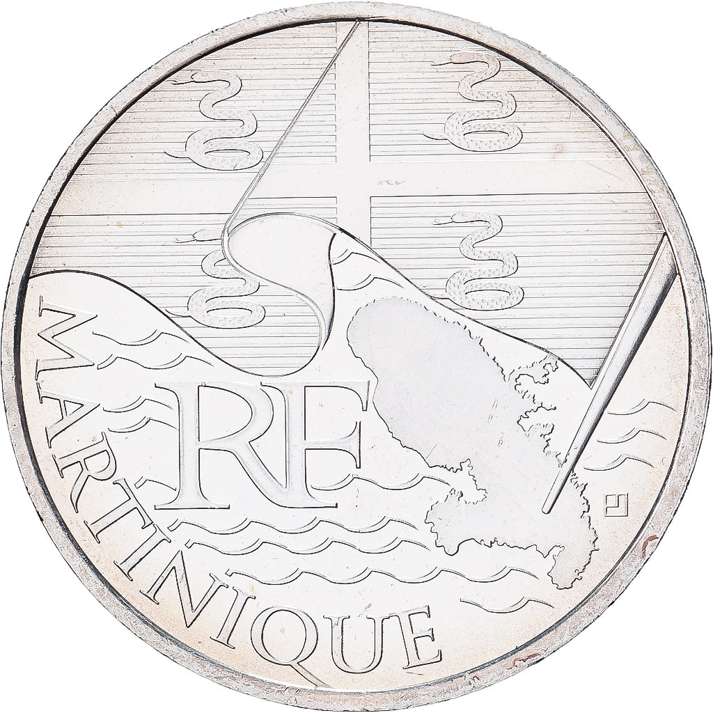 Francia, 10 Euro, Martinique, 2010, Paris, SPL, Argento, Gadoury:EU399, KM:1662