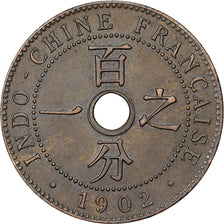 French Indochina, Cent, 1902, Paris, Bronze, AU(55-58), Lecompte:85, KM:12.1