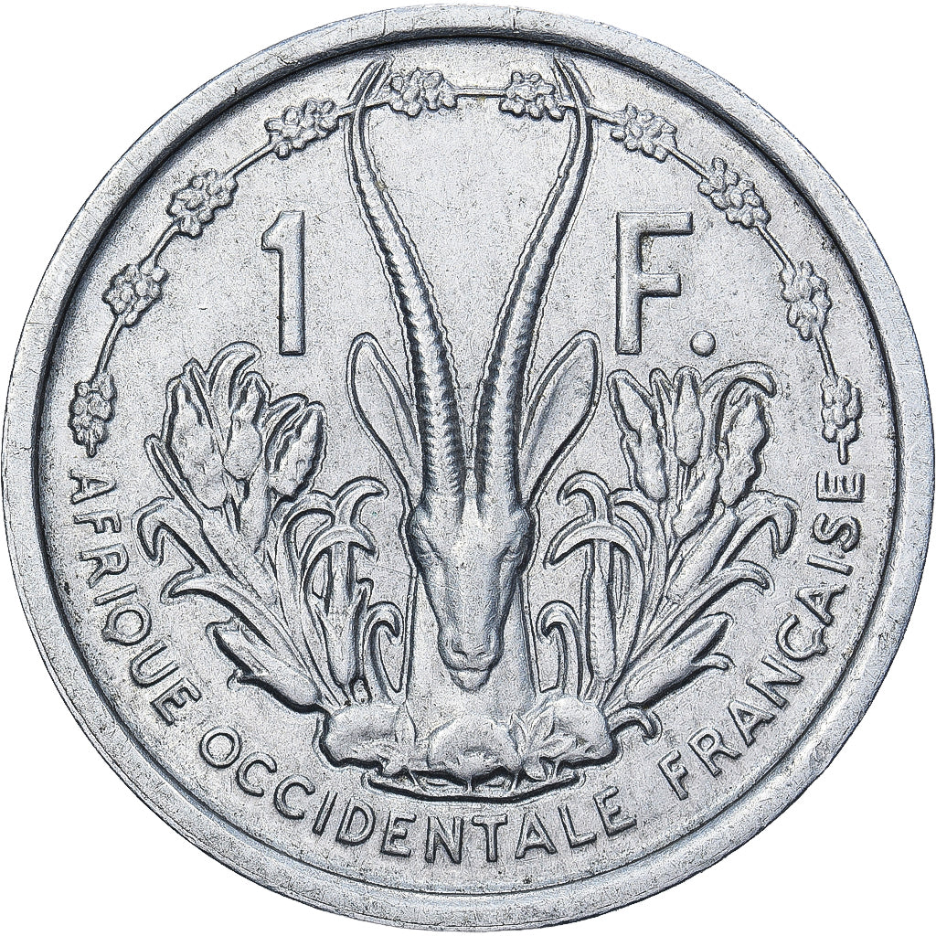 África oriental francesa, 1 Franc, 1948, Aluminio, MBC+, KM:4