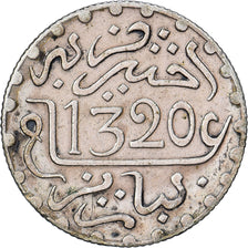 Morocco, 'Abd al-Aziz, 1/20 Rial, 1/2 Dirham, 1320, London, Silver, VF(30-35)