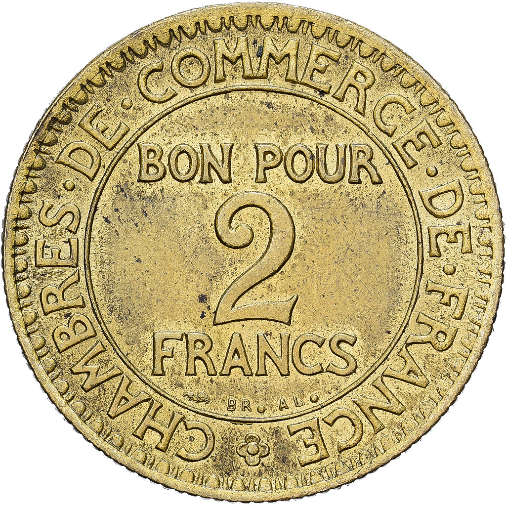 Frankrijk, Franc, Chambre de commerce, 1921, Paris, Aluminum-Bronze, ZF, KM:876