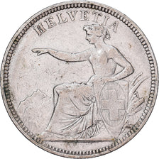 Switzerland, 5 Francs, 1874, Bruxelles, Silver, EF(40-45), KM:11