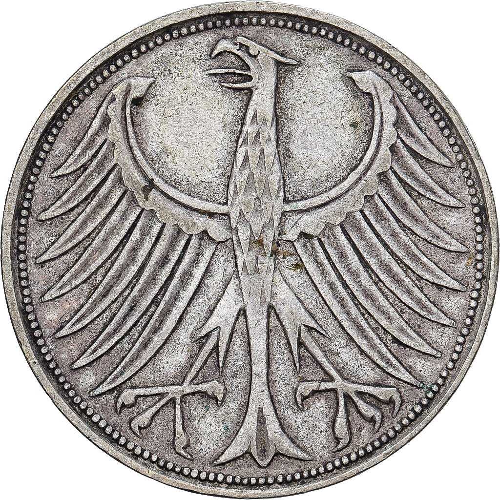 Niemcy - RFN, 5 Mark, 1951, Munich, Srebro, EF(40-45), KM:112.1