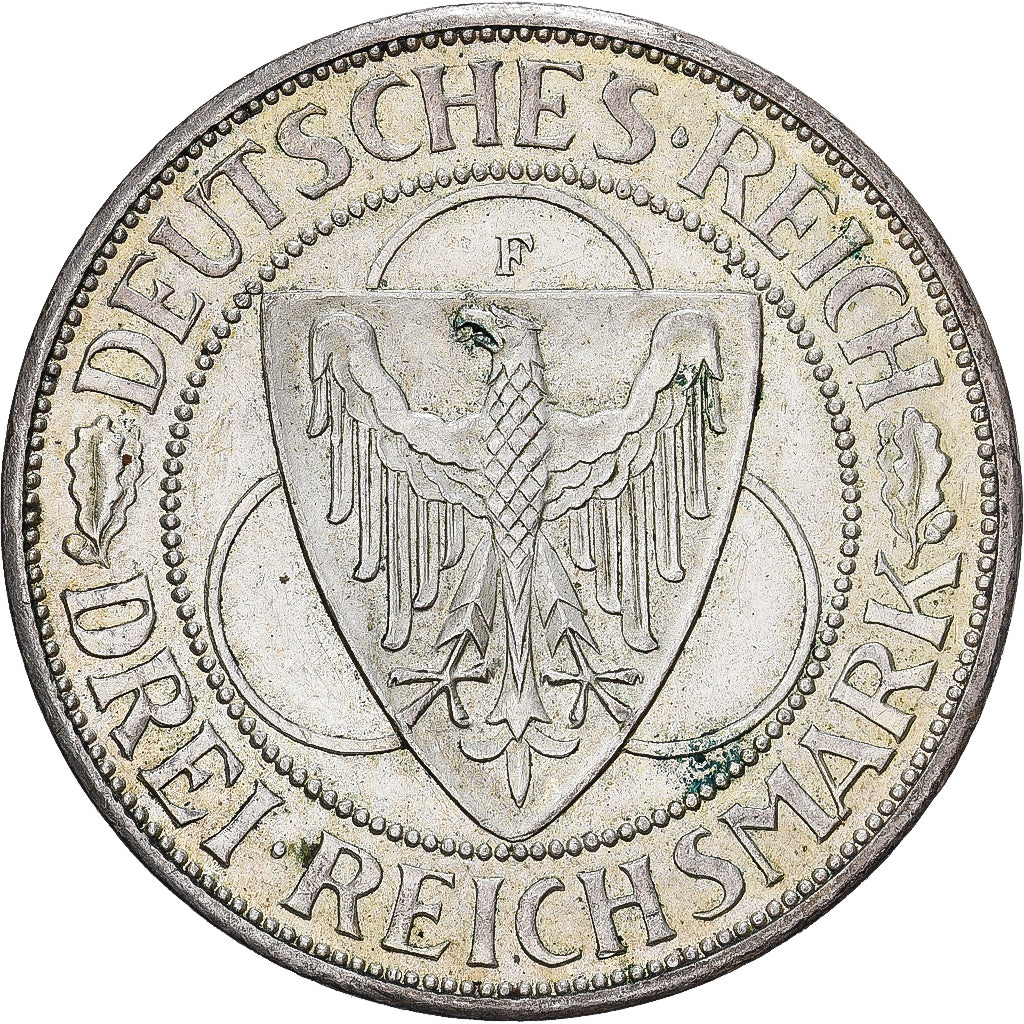 Duitsland, Weimarrepubliek, 3 Mark, 1930, Stuttgart, Zilver, ZF, KM:70