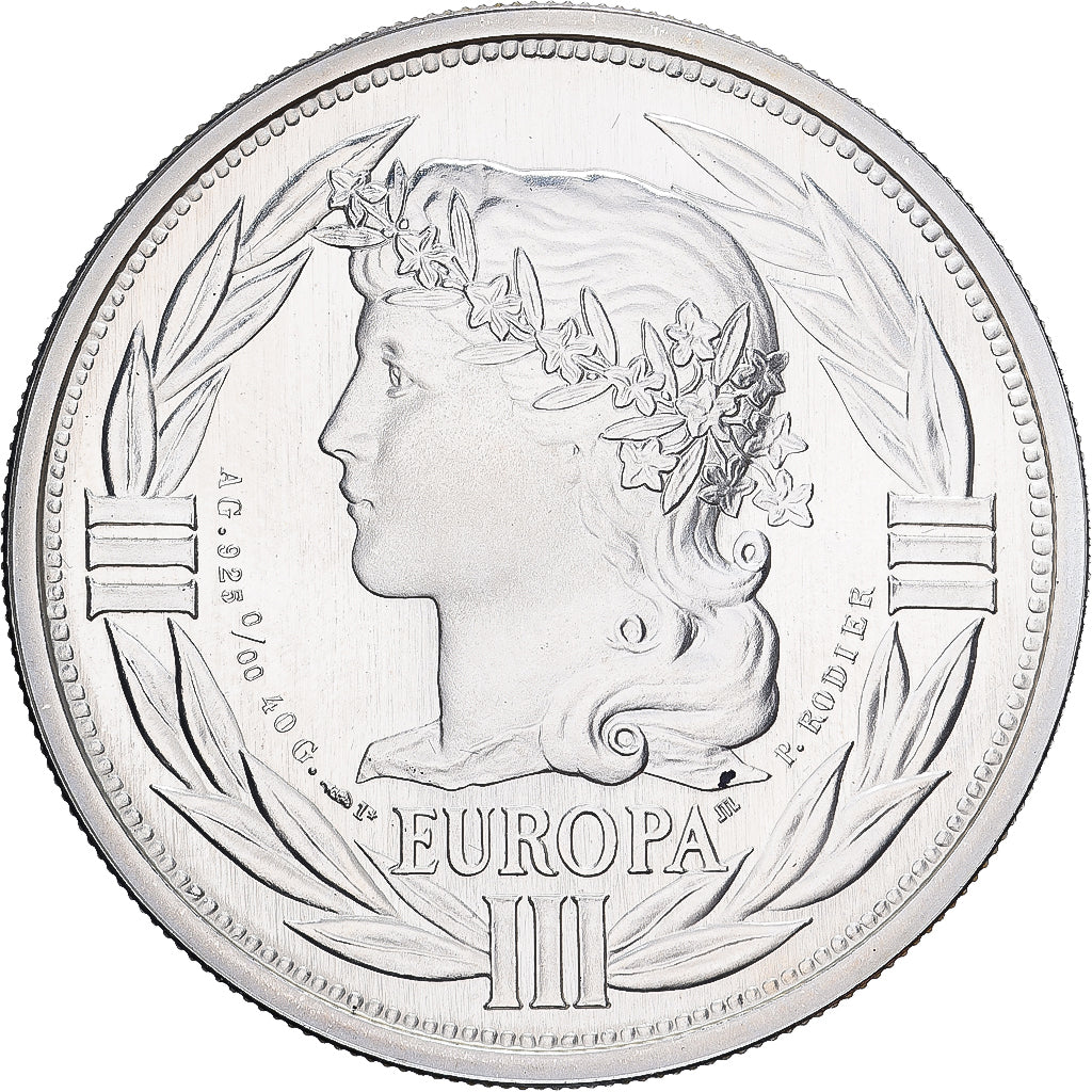 Frankreich, Medaille, Ecu Europa, 1991, Silber, UNZ