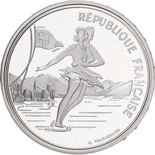France, 100 Francs, Albertville 92, Patinage artistique, 1989, MDP, BE, Argent