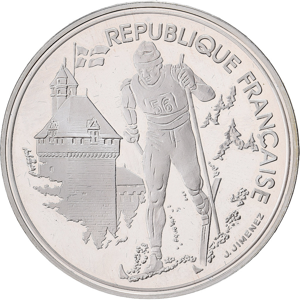 France, 100 Francs, 1992 Olympics, Albertville, Cross-country Skiing, 1991
