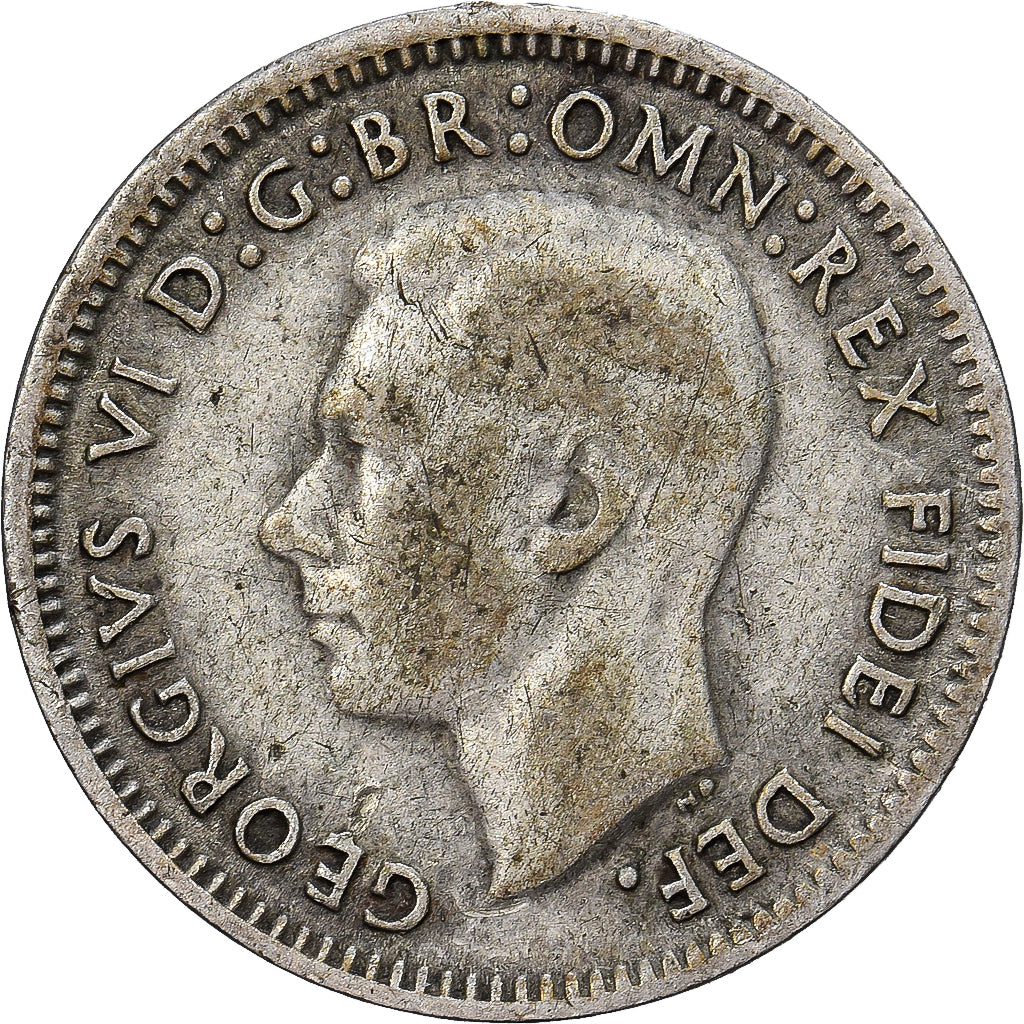 Australië, George VI, Threepence, 1949, Zilver, ZF, KM:37