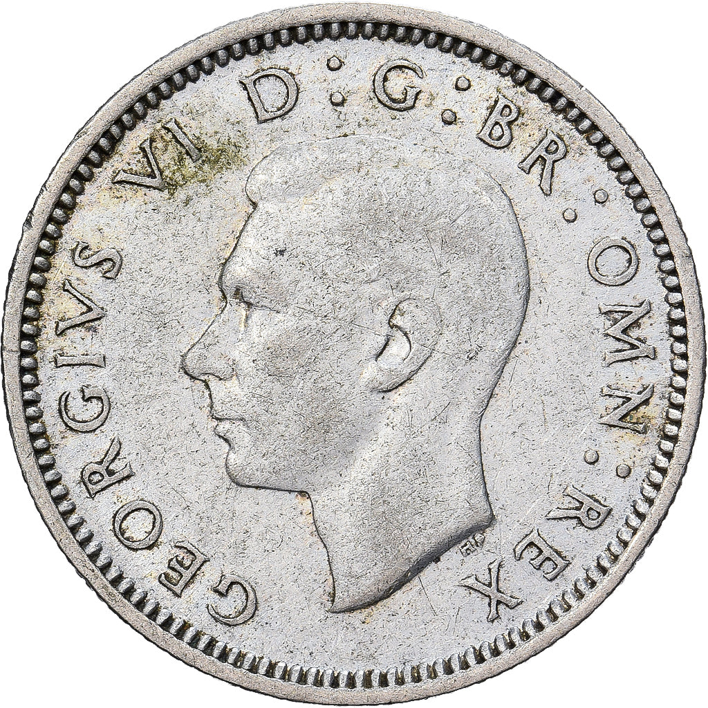 Great Britain, George VI, 6 Pence, 1941, Copper-nickel, EF(40-45), KM:862
