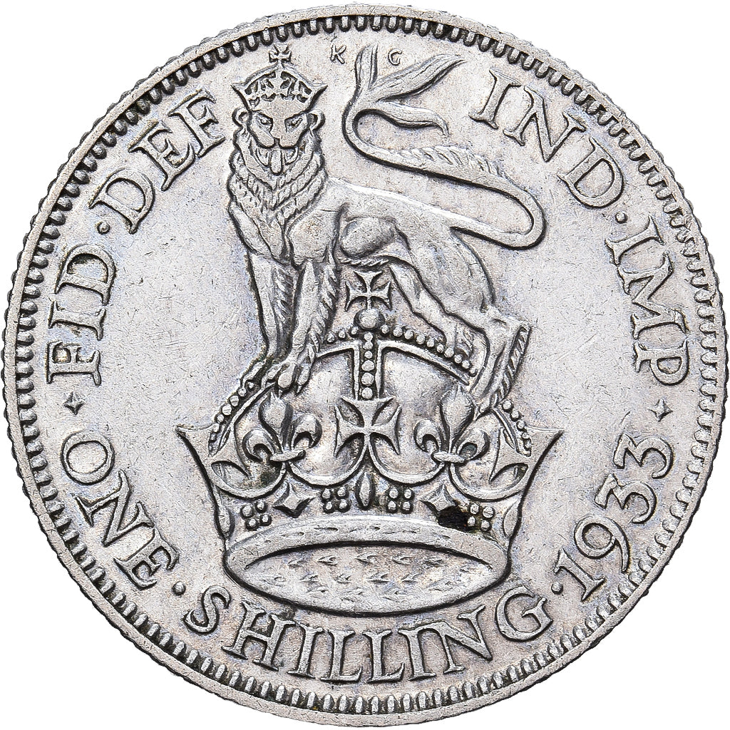 Gran Bretaña, George V, Shilling, 1933, British Royal Mint, Plata, MBC