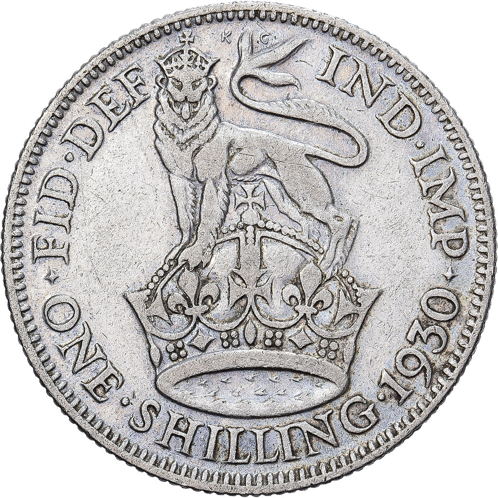 Great Britain, George V, Shilling, 1930, British Royal Mint, Silver, EF(40-45)