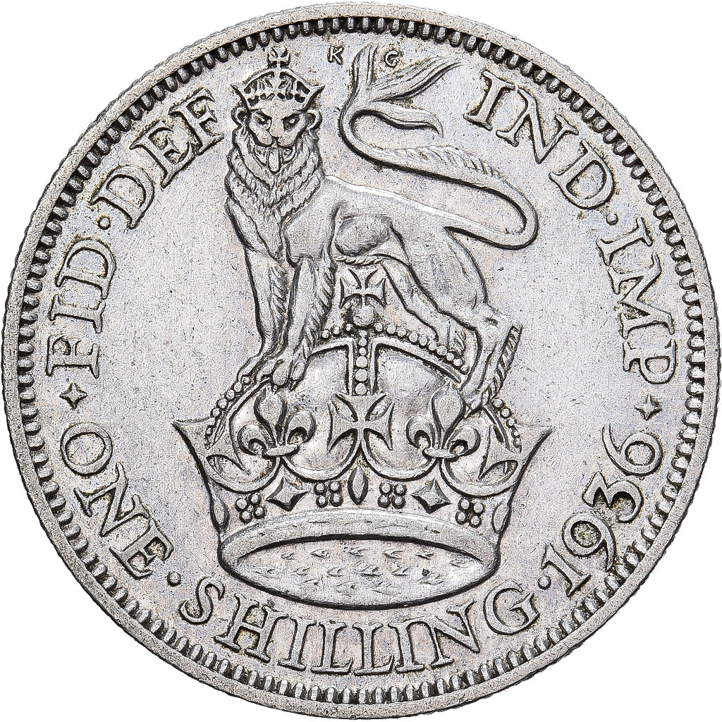 Great Britain, George V, Shilling, 1936, British Royal Mint, Silver, EF(40-45)