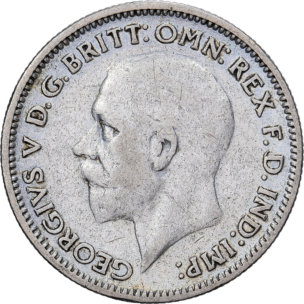 Great Britain, George V, 6 Pence, 1933, Silver, EF(40-45), KM:832