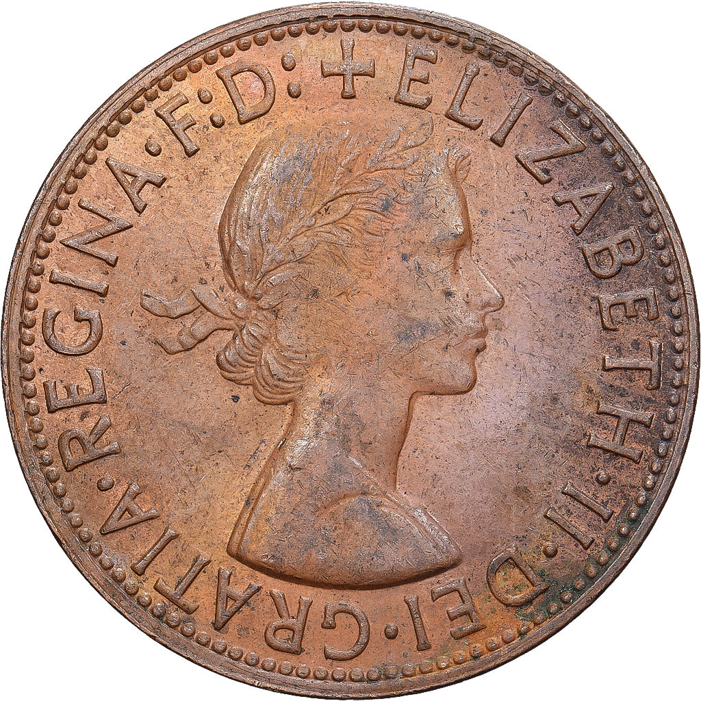 Australië, Elizabeth II, Penny, 1964, Bronzen, FR, KM:56