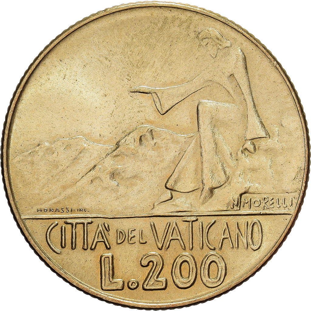PAŃSTWO WATYKAŃSKIE, 200 Lire, 1978, Rome, Aluminium-Brąz, EF(40-45), KM:138