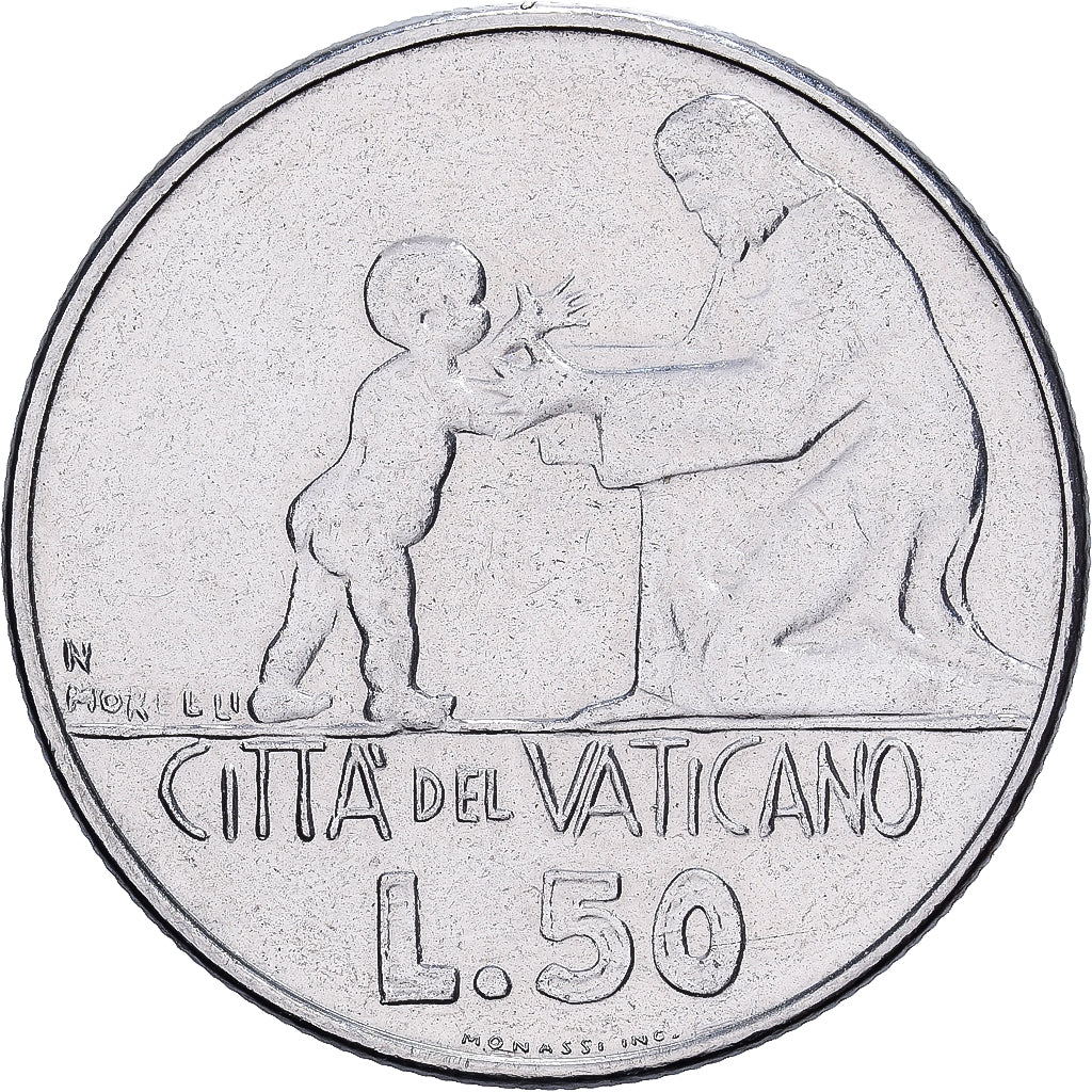 Vatican, Paul VI, 50 Lire, 1978, Rome, Stainless Steel, MS(60-62), KM:136