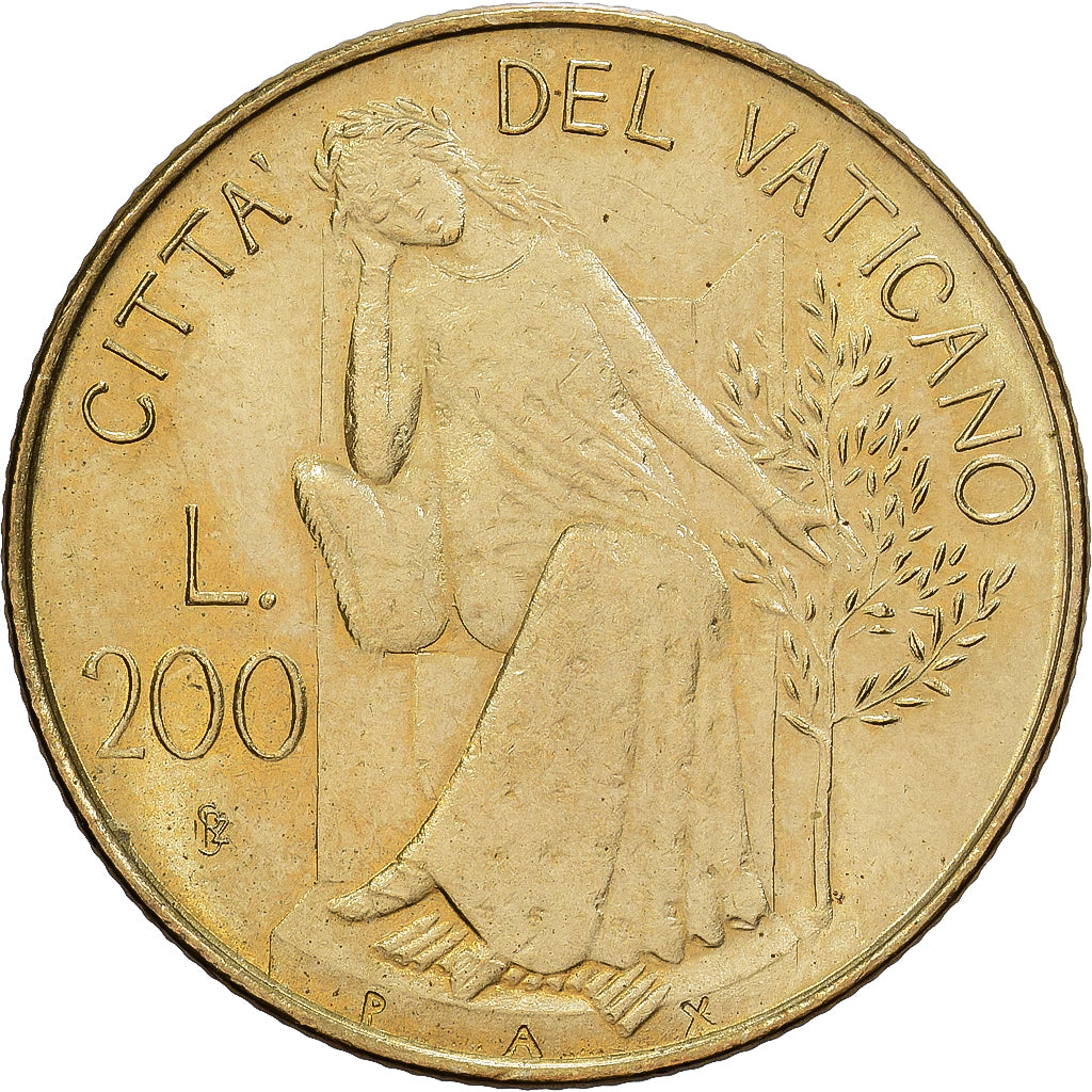 Vatican, John Paul II, 200 Lire, 1979, Rome, Aluminum-Bronze, EF(40-45), KM:147