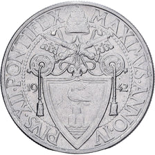 Vatican, Pius XII, 20 Centesimi, 1942, Rome, Stainless Steel, MS(60-62), KM:33