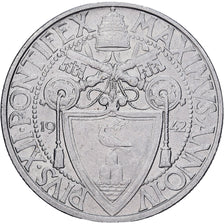 Vatican, Pius XII, 2 Lire, 1942, Rome, Stainless Steel, EF(40-45), KM:36