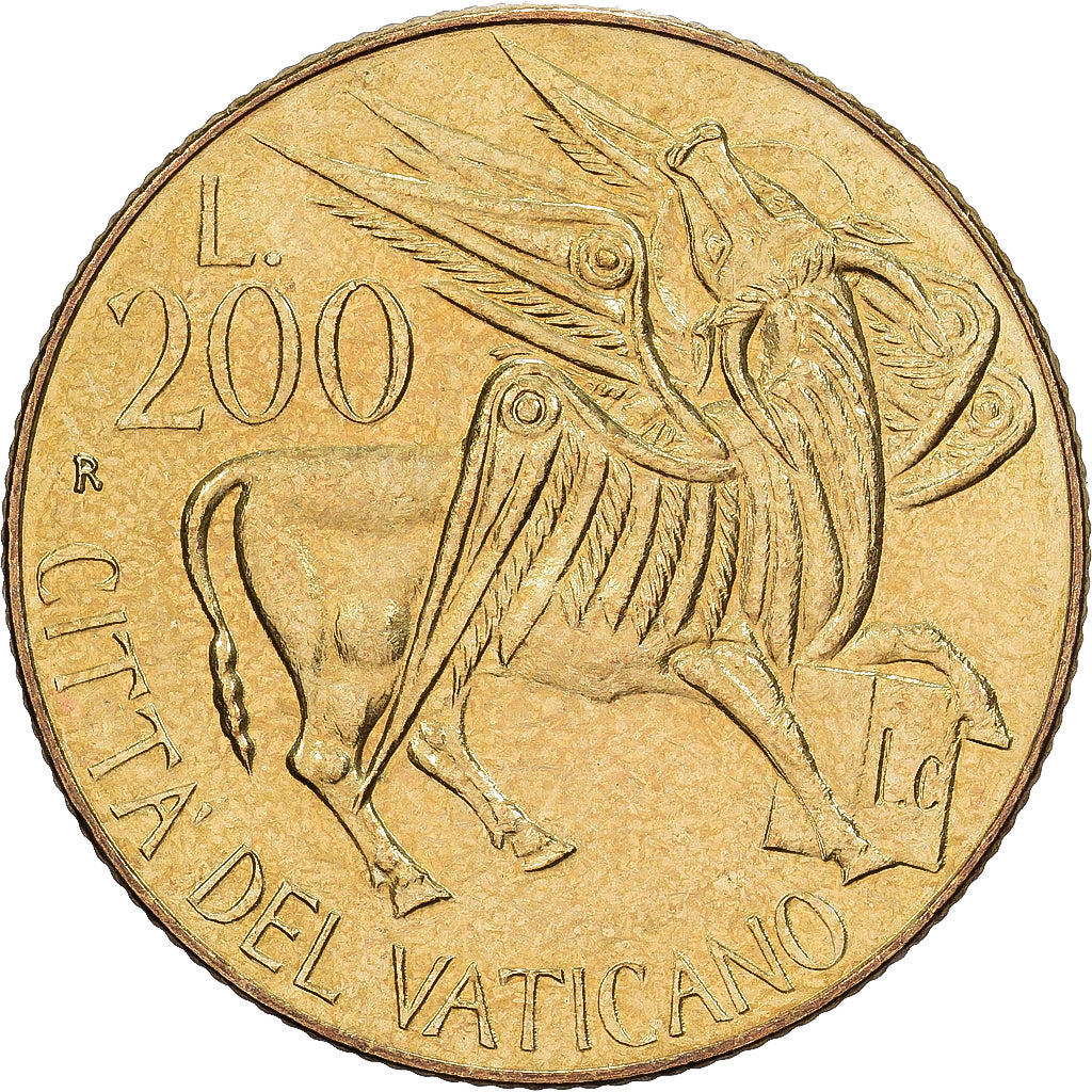 PAŃSTWO WATYKAŃSKIE, John Paul II, 200 Lire, 1985, Rome, FDC, Aluminium-Brąz