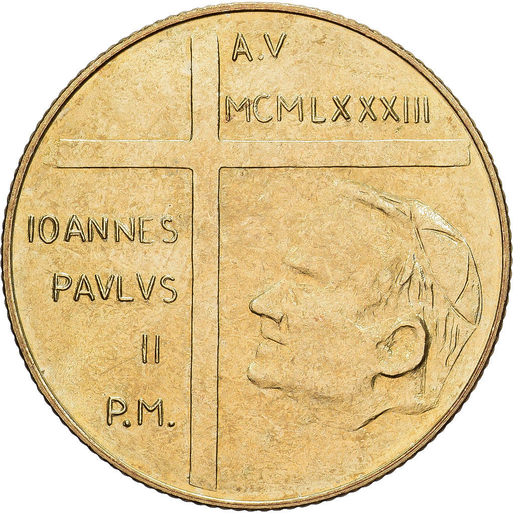 CITTÀ DEL VATICANO, John Paul II, 200 Lire, 1983, Rome, Alluminio-bronzo, BB