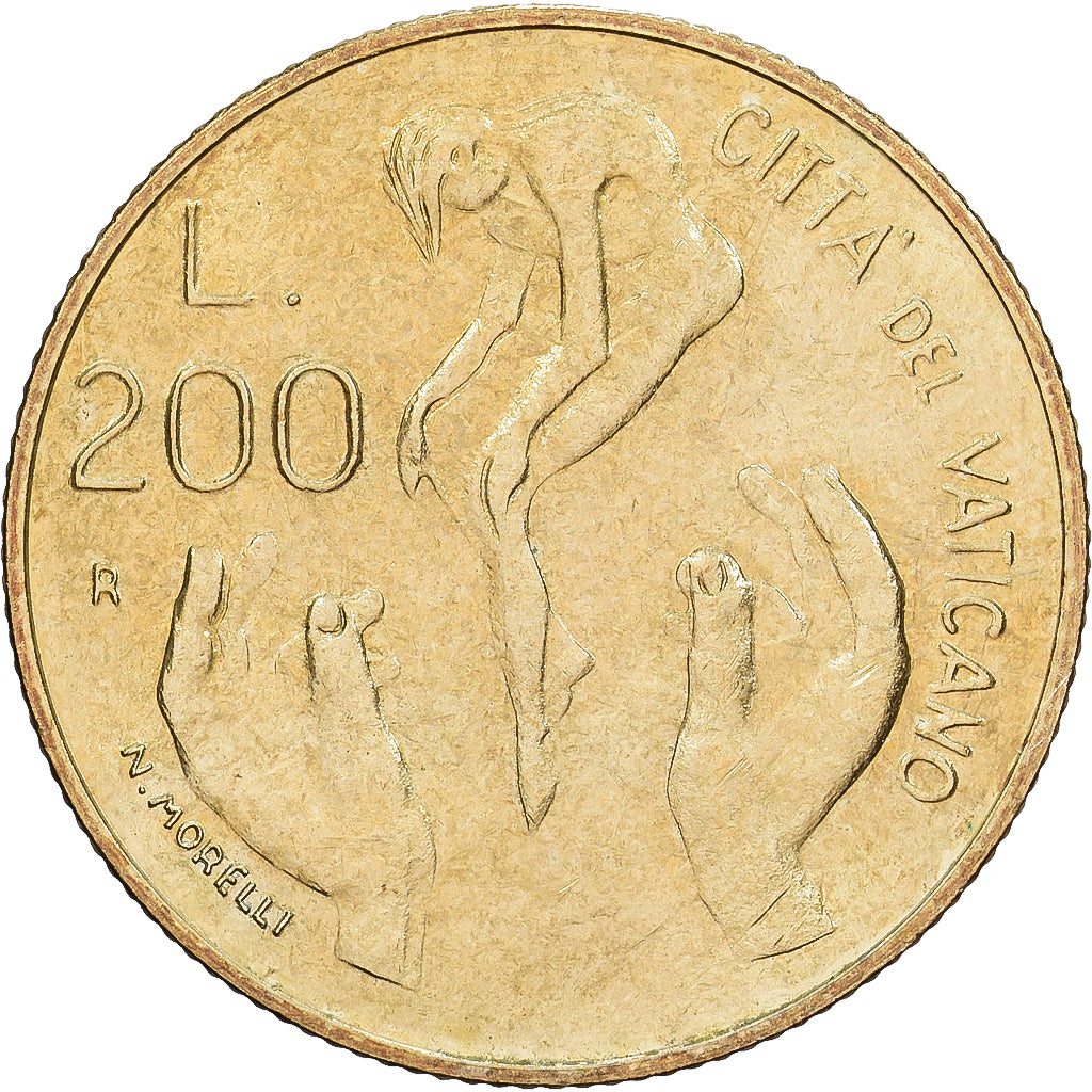 CITTÀ DEL VATICANO, John Paul II, 200 Lire, 1983, Rome, Alluminio-bronzo, BB