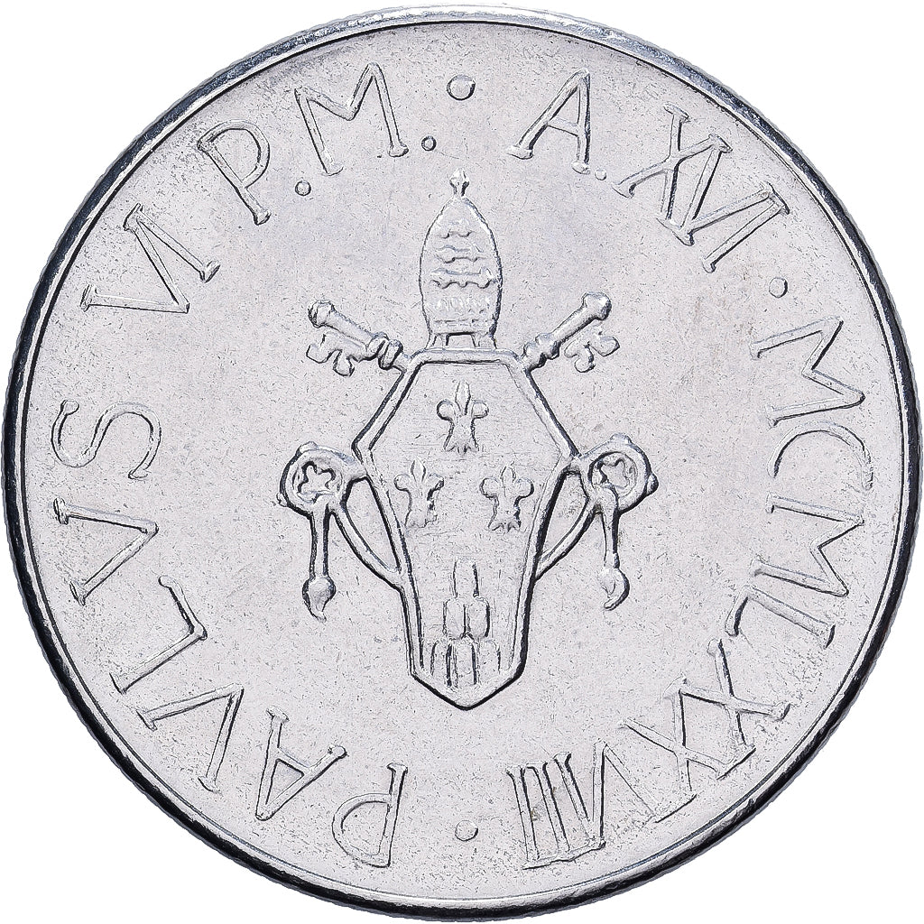 CIDADE DO VATICANO, 100 Lire, 1978, Rome, Acier inoxydable, EF(40-45)