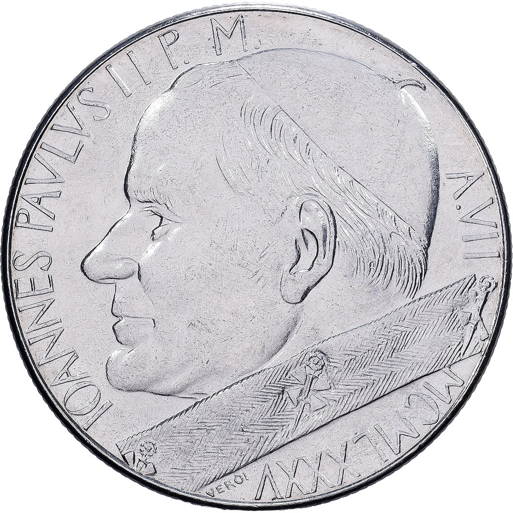 Vatican, John Paul II, 100 Lire, 1985/VII, Stainless Steel, EF(40-45), KM:188