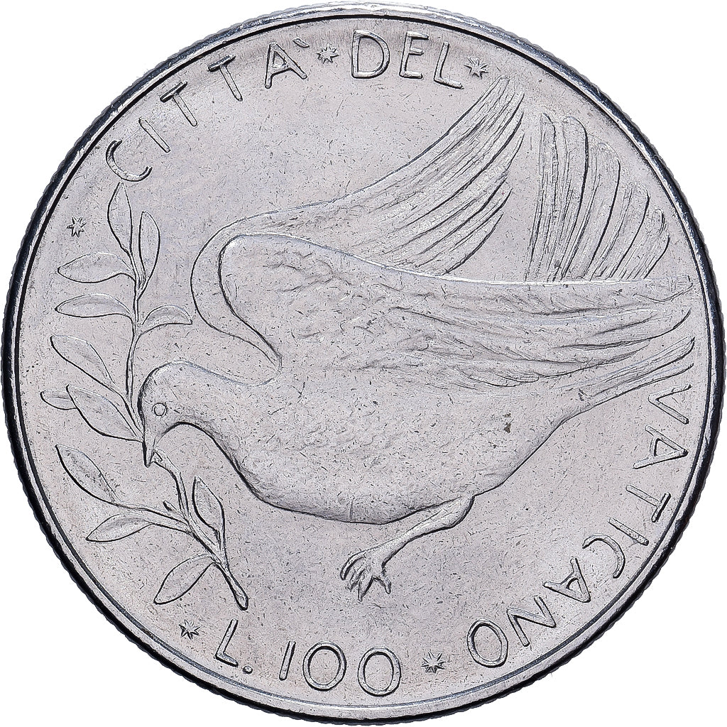 PAŃSTWO WATYKAŃSKIE, Paul VI, 100 Lire, 1976 (Anno XIV), Rome, Stal