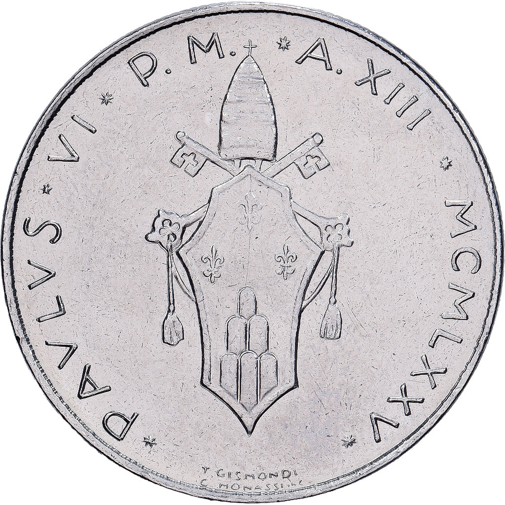PAŃSTWO WATYKAŃSKIE, Paul VI, 100 Lire, 1975 (Anno XIII), Rome, Stal