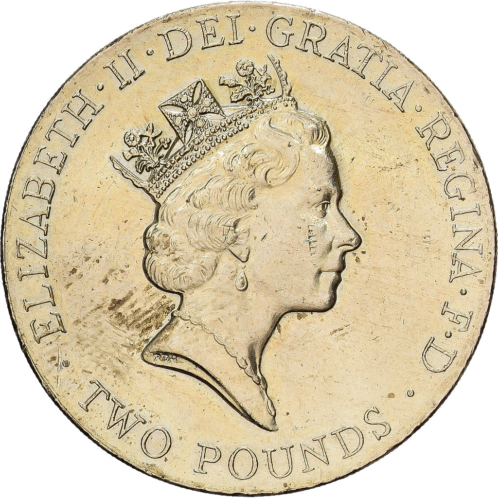Grande-Bretagne, Élisabeth II, 2 Pounds, 1996, Nickel-Cuivre, TTB, KM:973