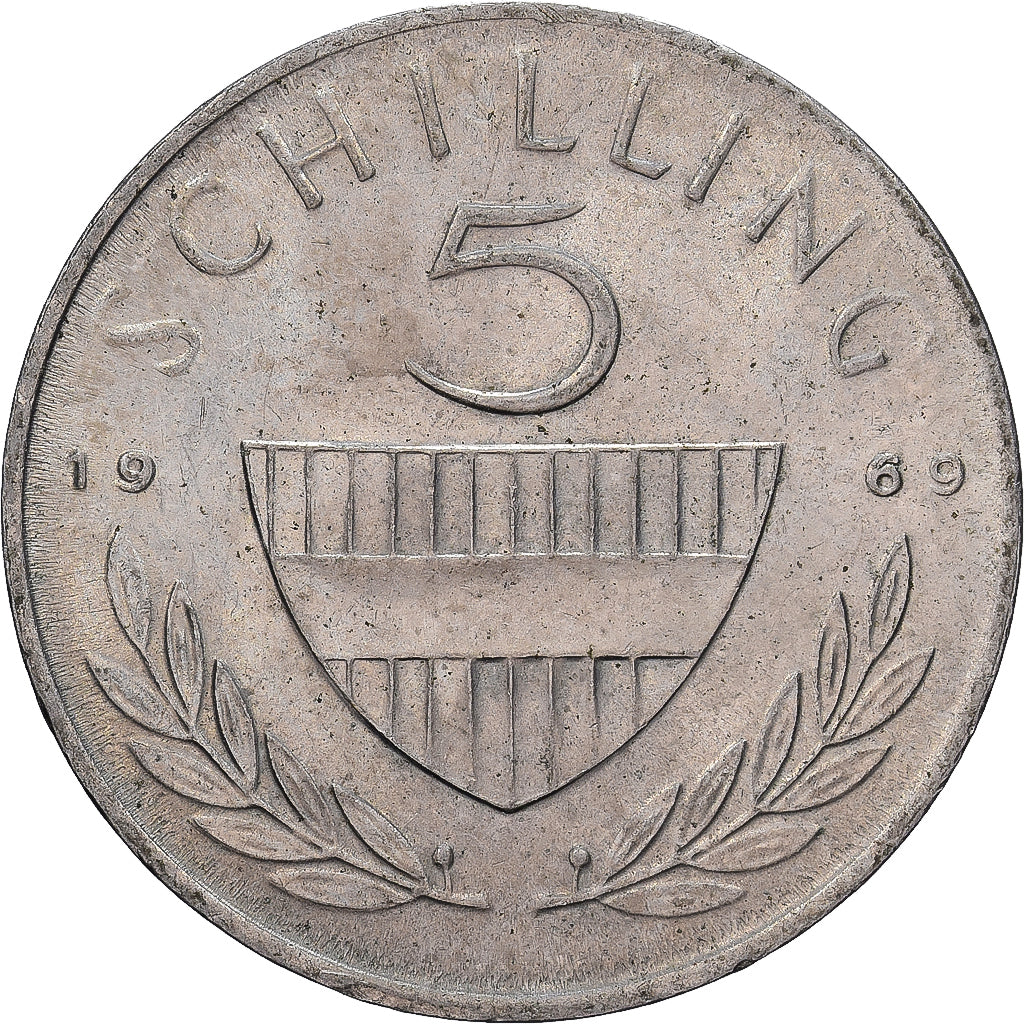 Coin, Austria, 5 Schilling, 1969, VF(30-35), Copper-nickel, KM:2889a