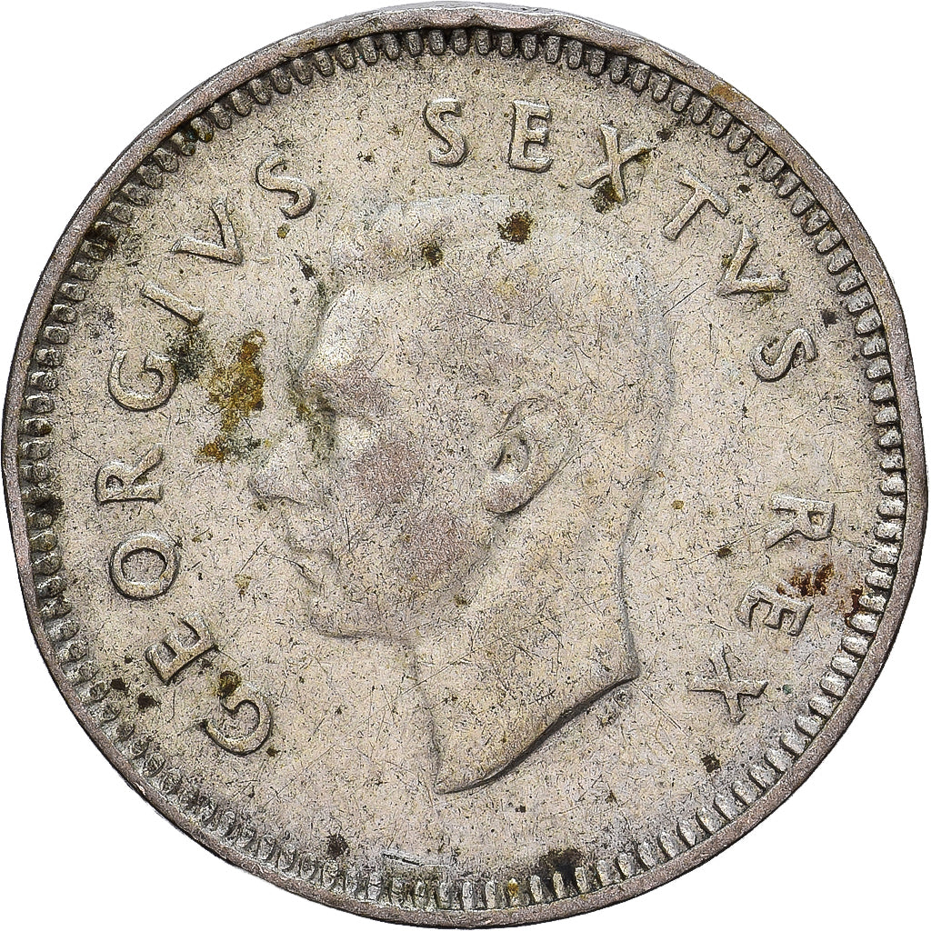 Münze, Südafrika, George VI, 3 Pence, 1952, SS, Silber, KM:35.2